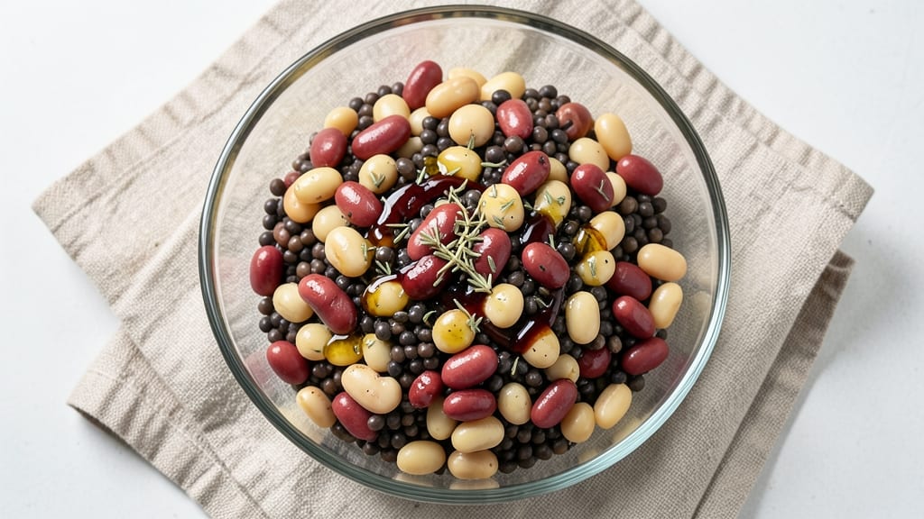 Tri Bean Salad Recipe: Bright Tri-Color Crunch With Warm Balsamic Glaze