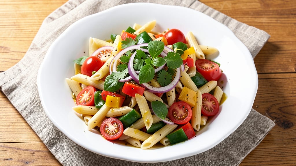 Chopped Italian Pasta Salad Recipe: Al Dente Noodles and Bright Herb Vinaigrette
