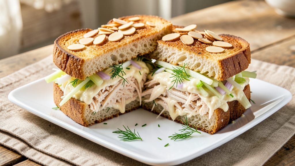Chicken Salad Sandwich Recipe Ina Garten: Herb-Infused Mayonnaise with Crunchy Celery and Almonds