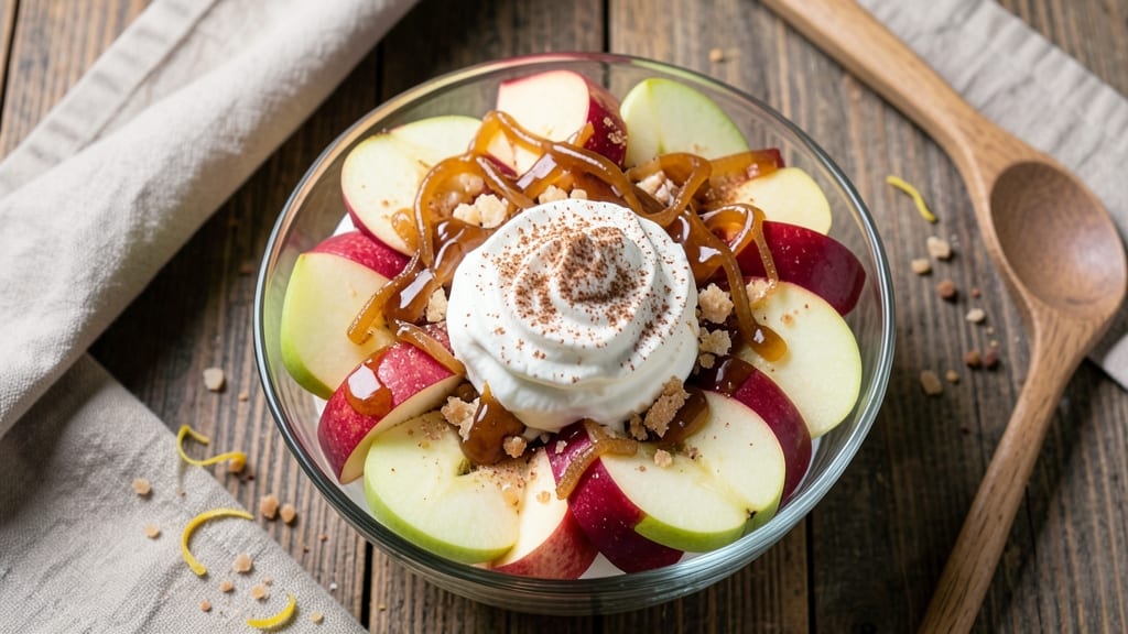 Caramel Apple Salad Recipe With Cool Whip: Cool Whip-Topped Crunch and Cream Combo