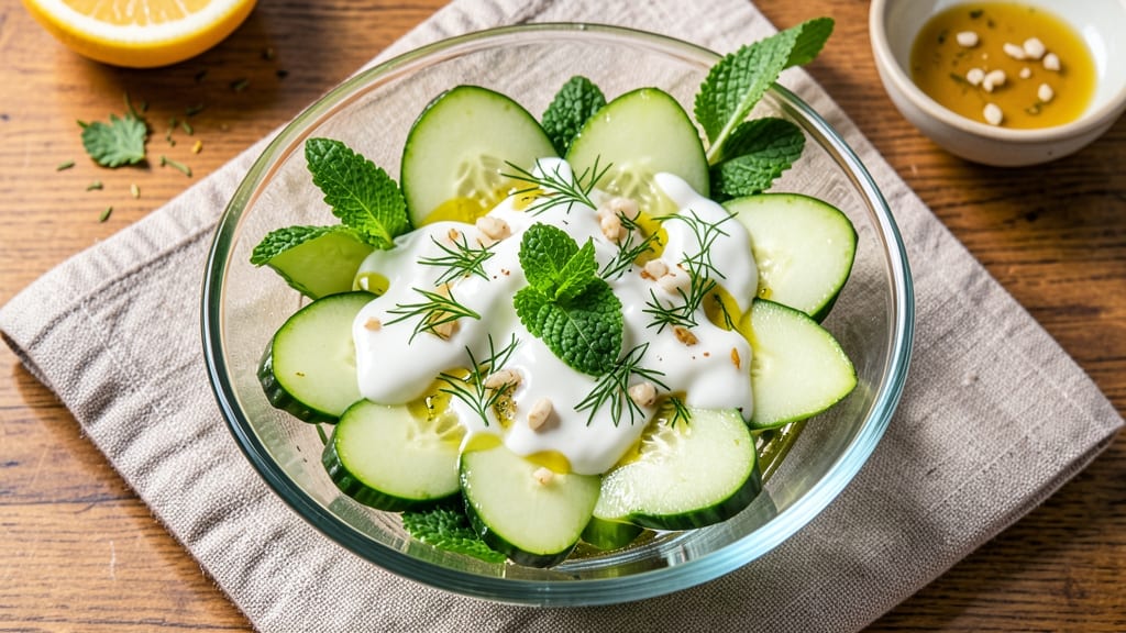 Chilled Cucumber Salad Recipe: Refreshing Crunch With Herbed Yogurt Dressing