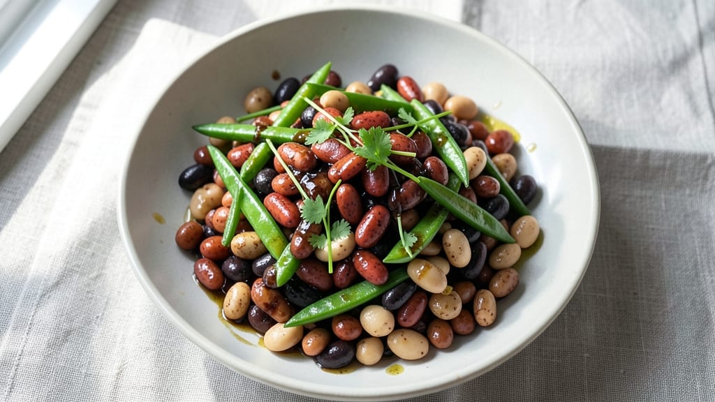 5 Bean Salad Recipe With Balsamic Vinegar: Crunchy Legume Medley Brightened by Tangy Zing
