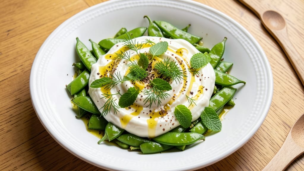 3 Pea Salad Recipe: Crunchy Peas and Herbed Yogurt Brightness