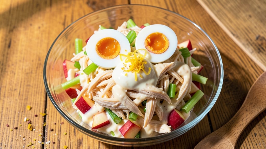 Chicken Salad with Eggs and Apples Recipe: Crisp Celery, Sweet Tart Bite