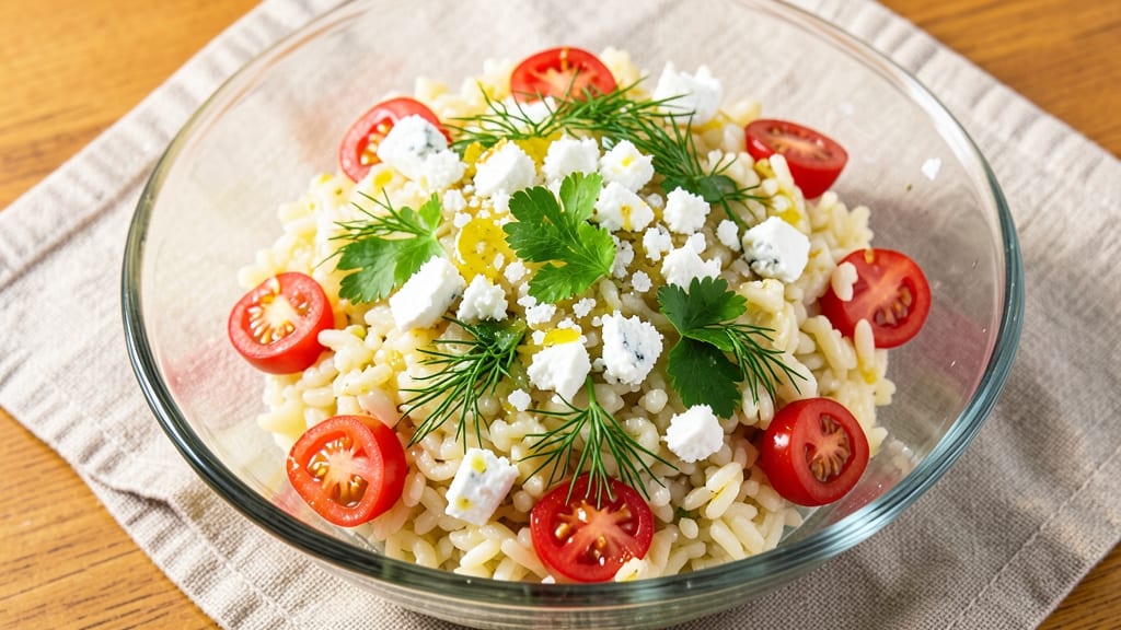 Cold Orzo Salad Recipe with Feta: Bright Lemon-Herb Crunch in 15 Minutes