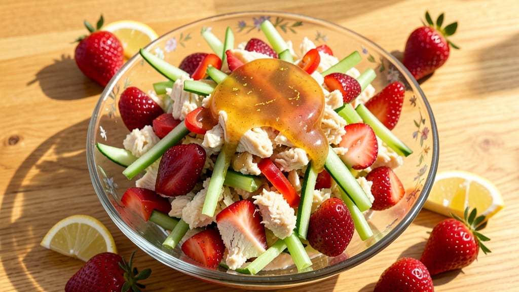 Chicken Salad, Chick Strawberry Lemonade Recipe: Summer Picnic Perfection in a Jar