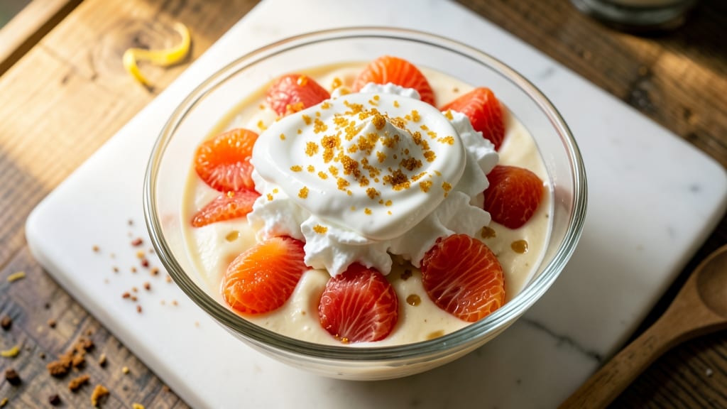 Classic Ambrosia Salad Recipe With Sour Cream: Citrusy Layers and Vanilla Pudding Bliss