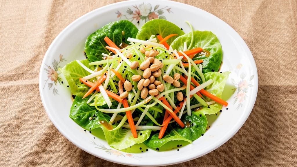 Chinese Lettuce Salad Recipe: Crisp Celery Crowns and Zesty Sesame-Lime Dressing