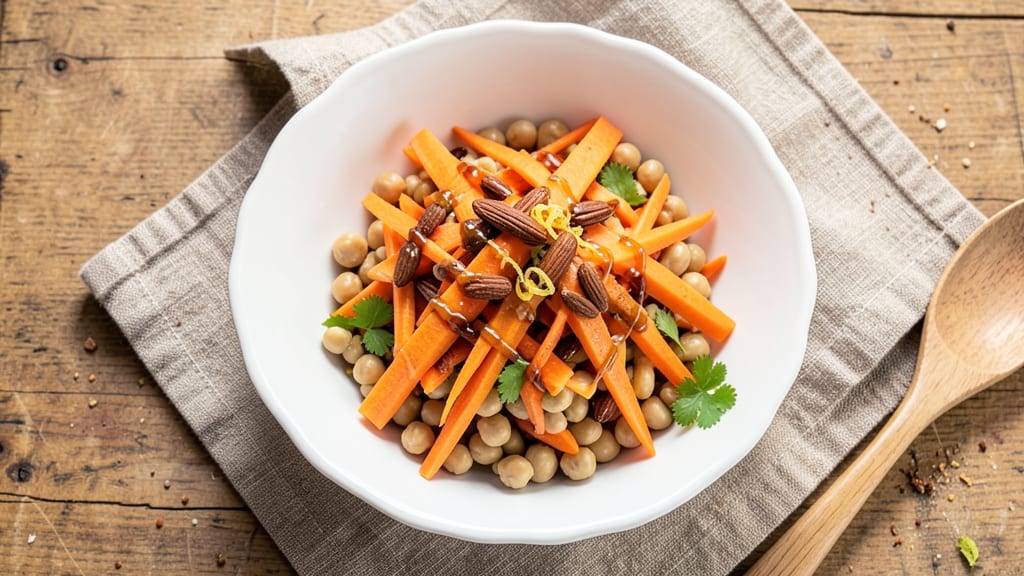Carrot and Bean Salad Recipe: Sweet-Tart Crunch With Toasted Almonds