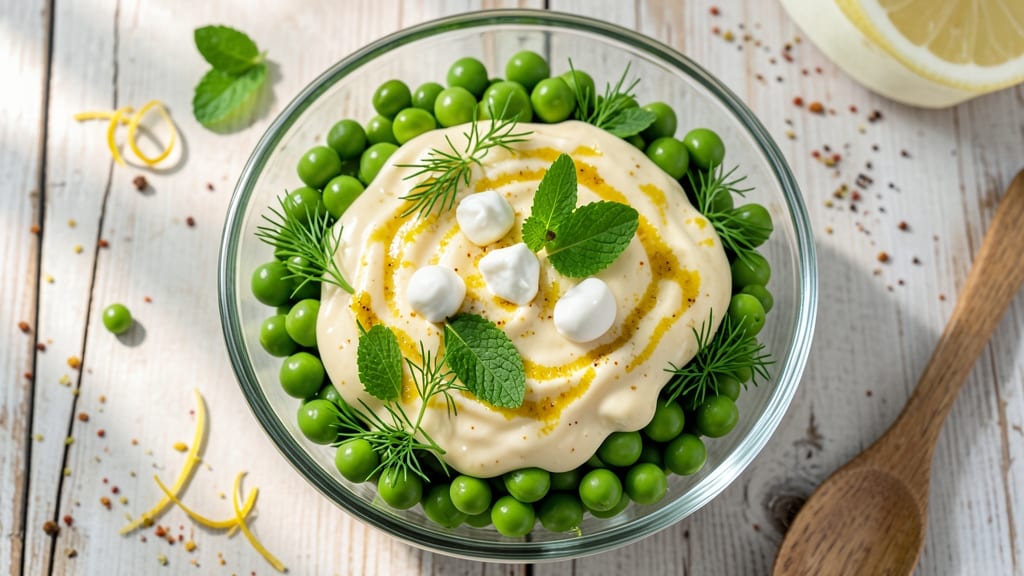 Cold Pea Salad Recipe With Mayonnaise: Creamy Herb Cheese Twist Without Mayo Cling