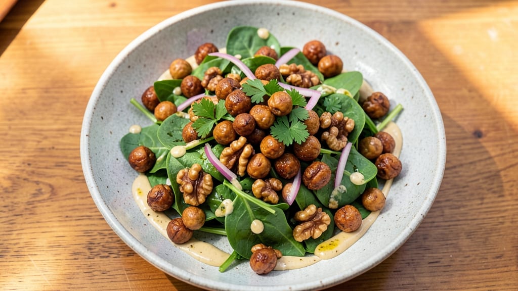 Chickpea Protein Salad Recipe: Crunchy Chickpeas and Zesty Herb Vinaigrette Fusion