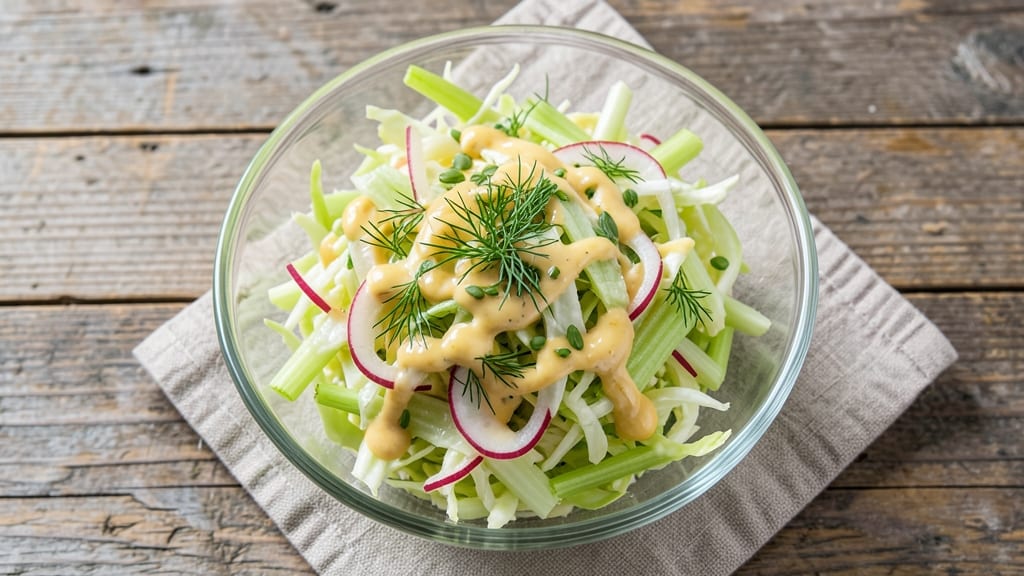 Coleslaw Recipe: Bold Mustard and Celery Crunch Without Mayo Cling