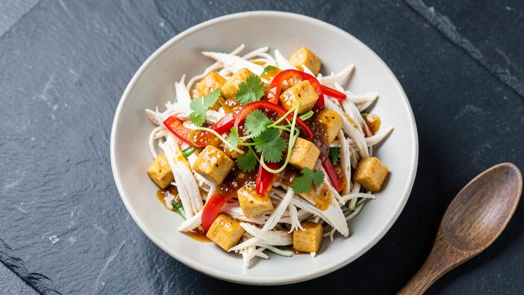 Chinese Shredded Chicken Salad Recipe: Wok-Tossed Crunch With Zesty Sesame Dressing