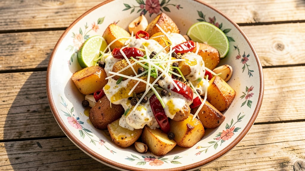 Caribbean-Style Potato Salad Recipe: Jerk-Spiced Crunch and Citrus Zing