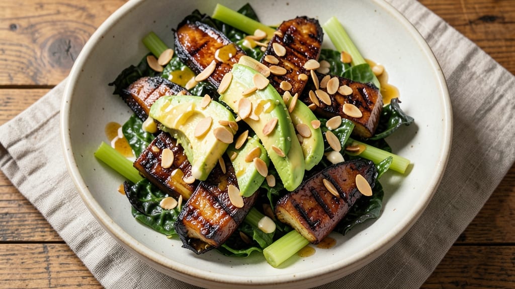 Charred Romaine Salad Recipe: Smoky Grilled Flavor With Crunchy Celery Crowns