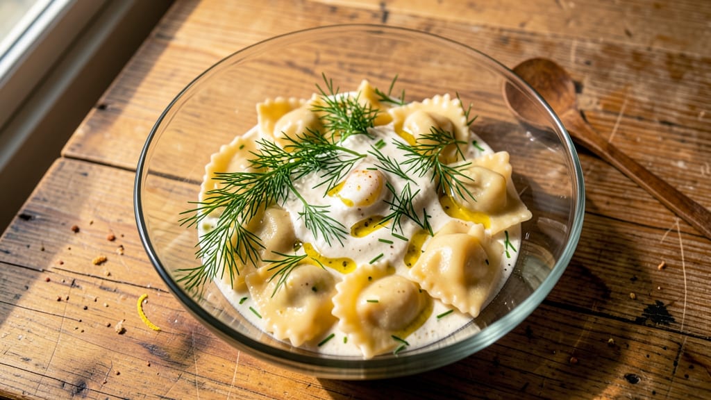 Cold Ravioli Salad Recipe: Chilled Pasta Pockets With Herbed Cream Cheese