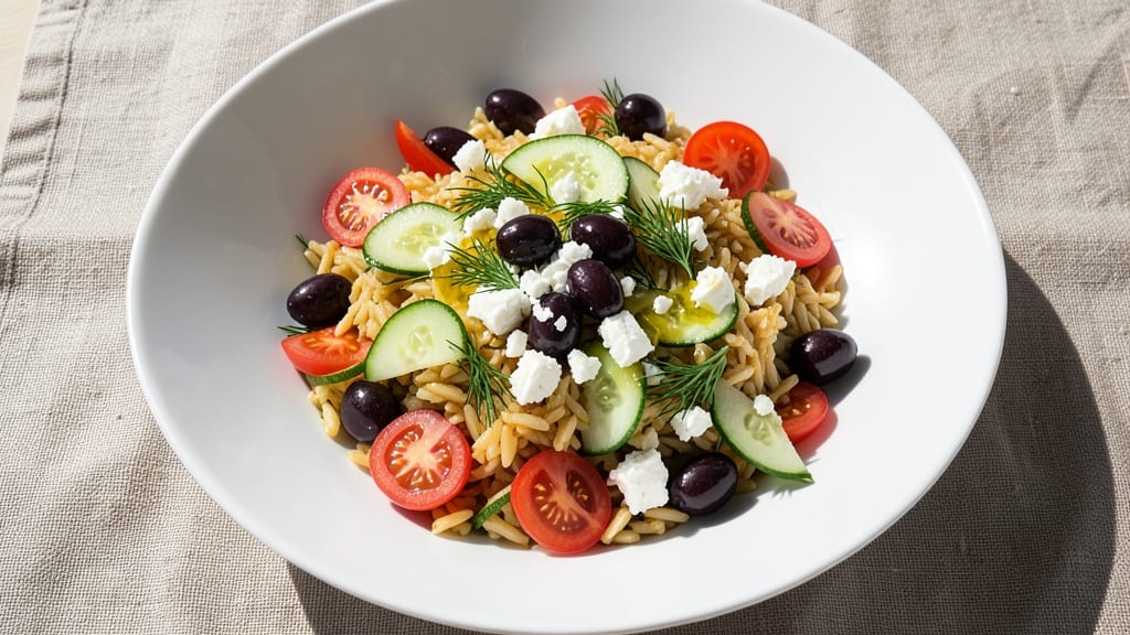Cavender's Greek Pasta Salad Recipe: Lemon-Garlic Dressing With Al Dente Orzo