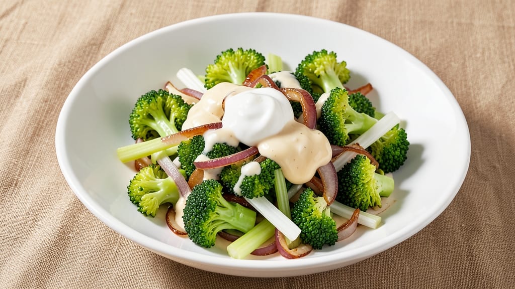 Alton Brown's Broccoli Salad Recipe: Creamy Herb Dressing With Crunchy Celery Twist