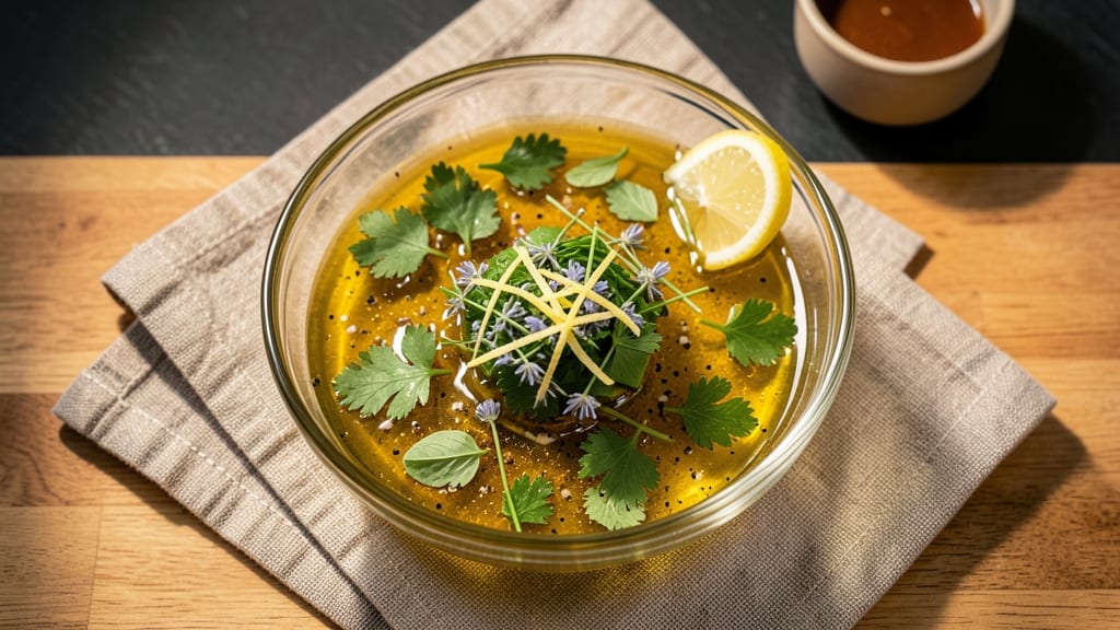Casa De Luz Salad Dressing Recipe: Herb-Infused Oil and Vinegar Balance