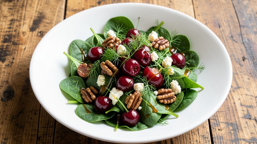 Cherry Salad Supreme Recipe: Juicy Tart Cherries and Creamy Herb Cheese Fusion