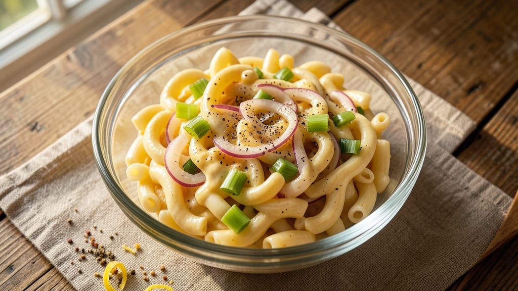 Classic Creamy Macaroni Salad Recipe: Cool, Creamy Potato Salad Twist With Celery and Mustard