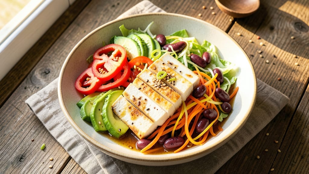 Vegan Asian Salad Recipe: Umami-Packed Crunch With Crispy Tofu Bites
