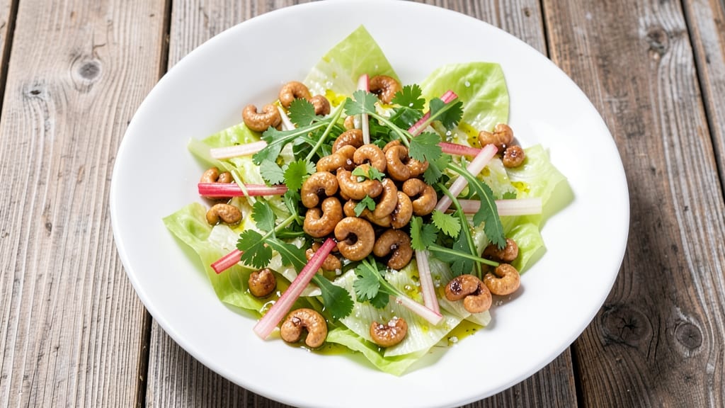 Cashew Nut Salad Recipe: Creamy Herb Dressing With Crunchy Celery Crowns