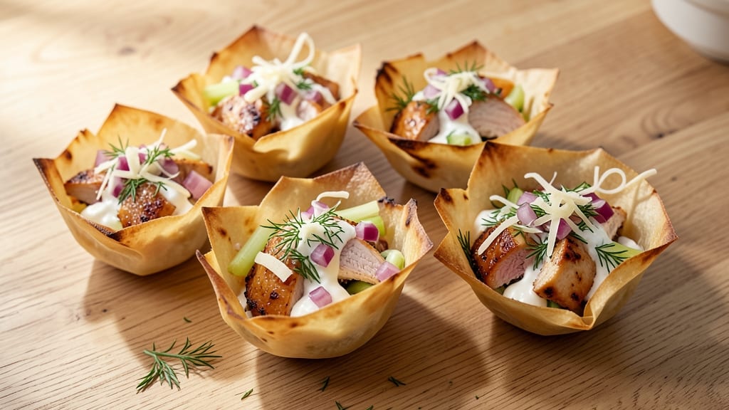 Chicken Salad in Phyllo Cups Recipe: Crispy Shells and Creamy Herb Fillings