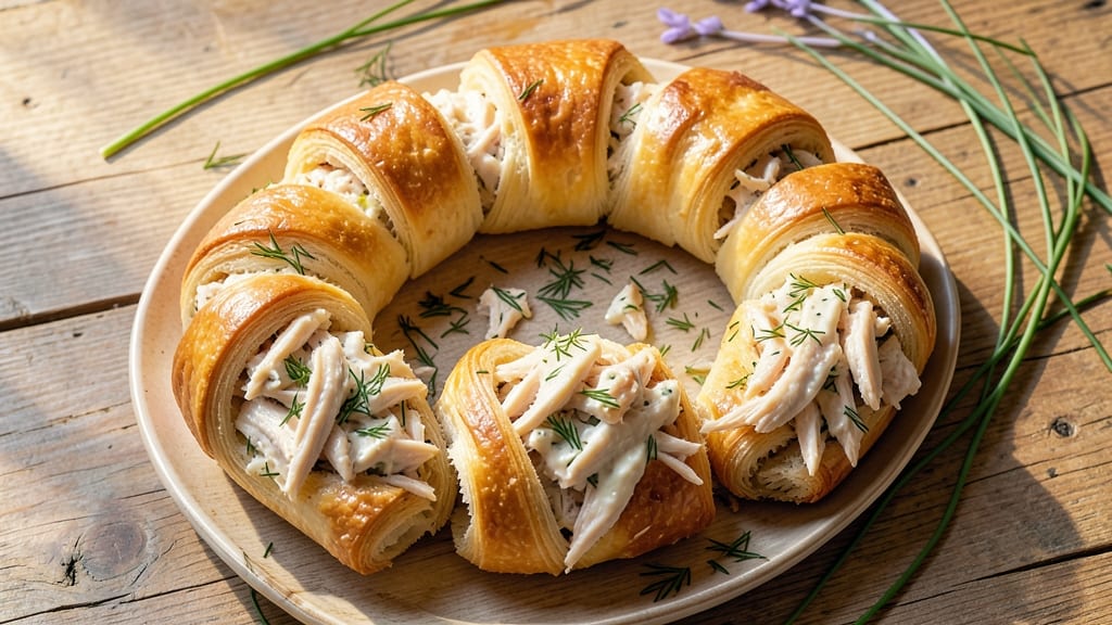 Chicken Salad Crescent Rolls Recipe: Flaky Wraps With Juicy Chicken and Herby Cream Cheese