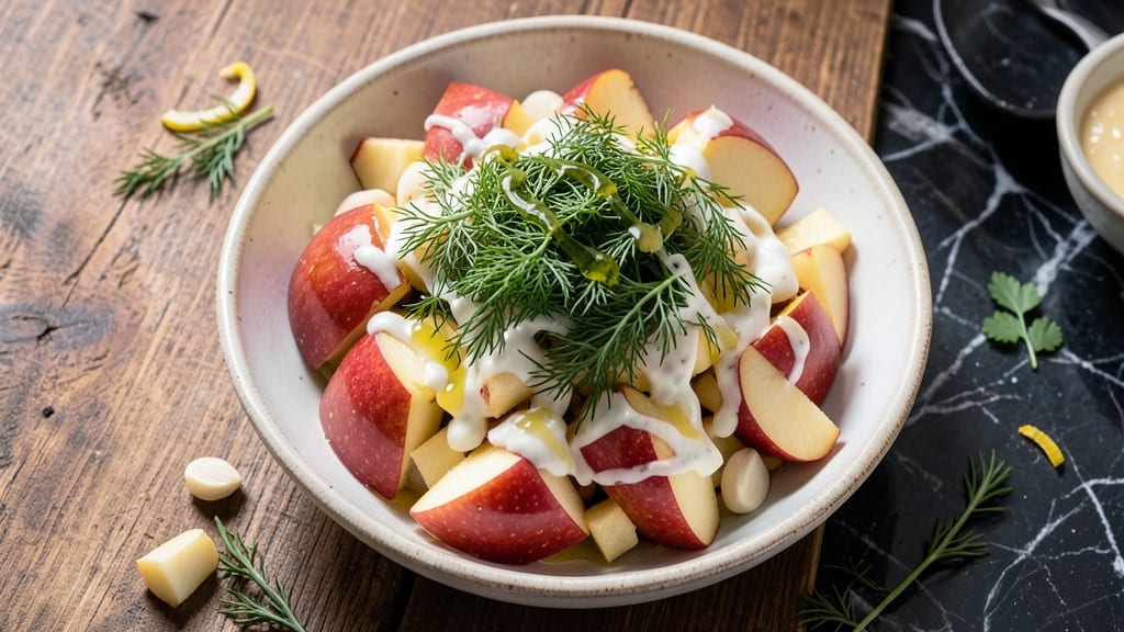 Chopped Apple Salad Recipe: Crisp Apples and Creamy Herb Dressing Harmony