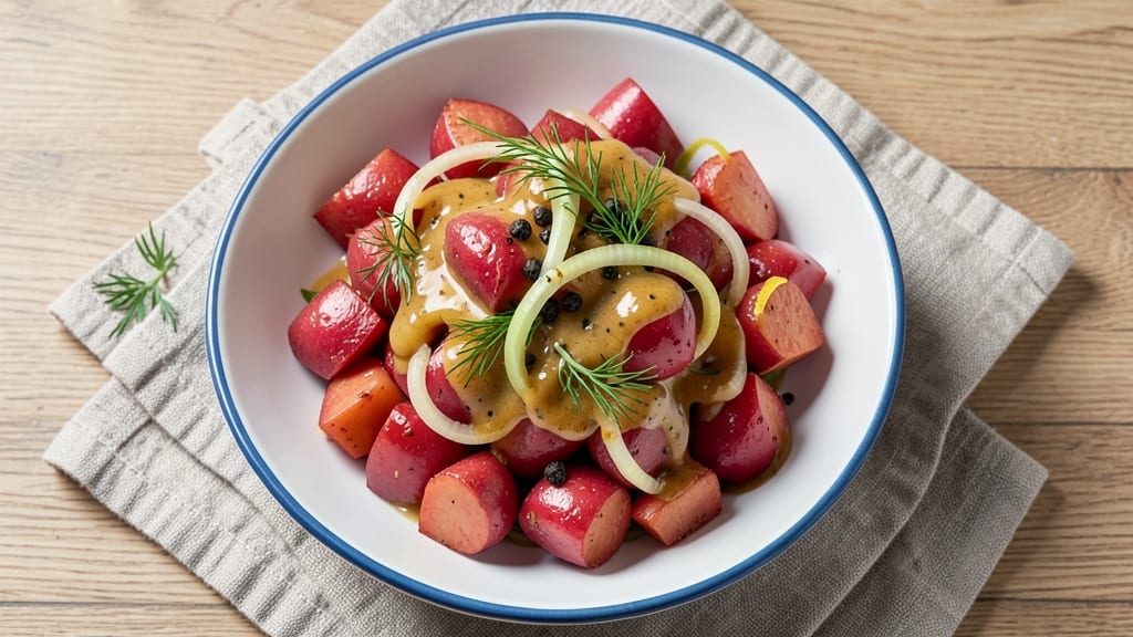 Cold Red Potato Salad Recipe: Crisp Celery Crowns and Bold Mustard Zing