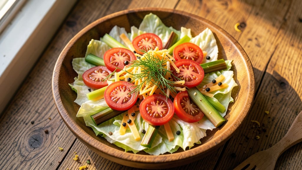 Columbia 1904 Salad Recipe: Crisp Celery Crowns and Smoky Herb Cheese Fusion