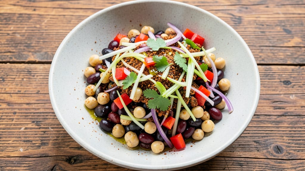 Chili Bean Salad Recipe: Smoky Spice and Crunchy Celery Crown Fusion