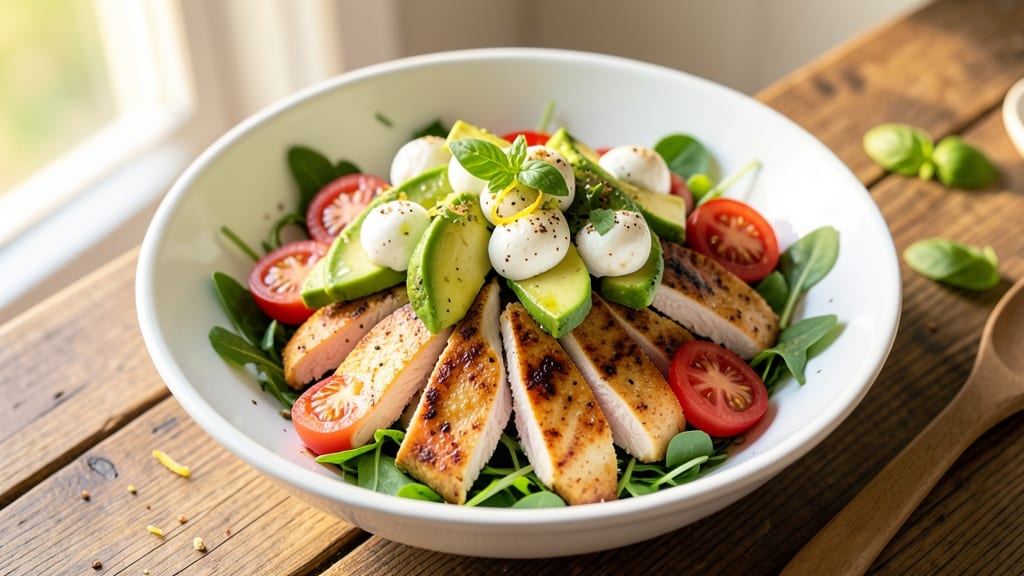 Chicken Avocado Caprese Salad Recipe: Bright, Creamy, and Crunchy Layers