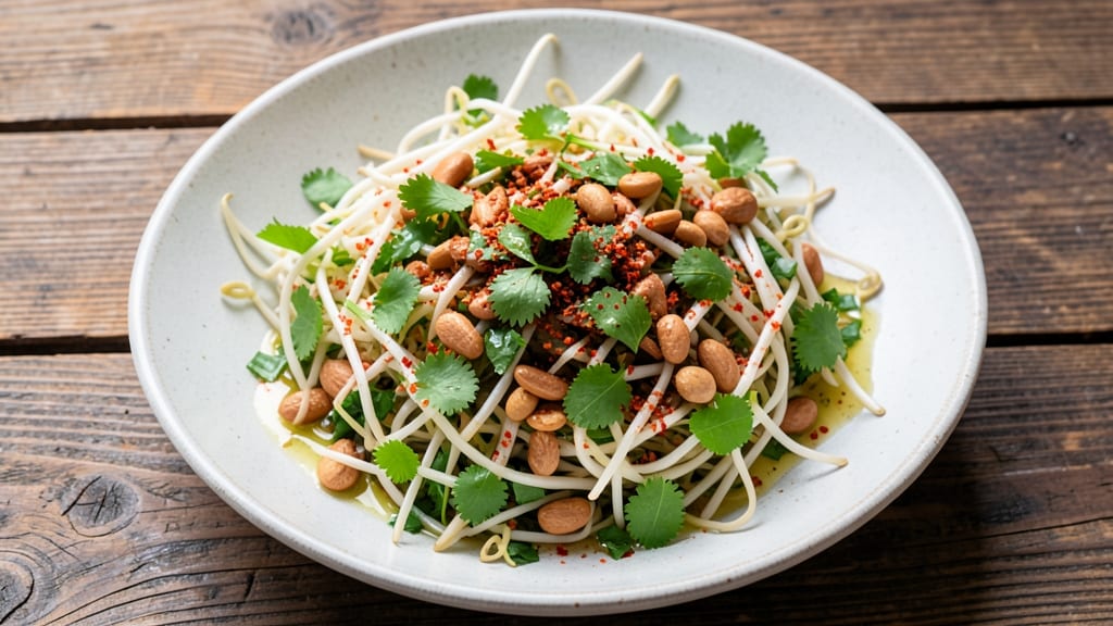 Thai Bean Sprout Salad Recipe: Tangy Lime and Chili Crunch