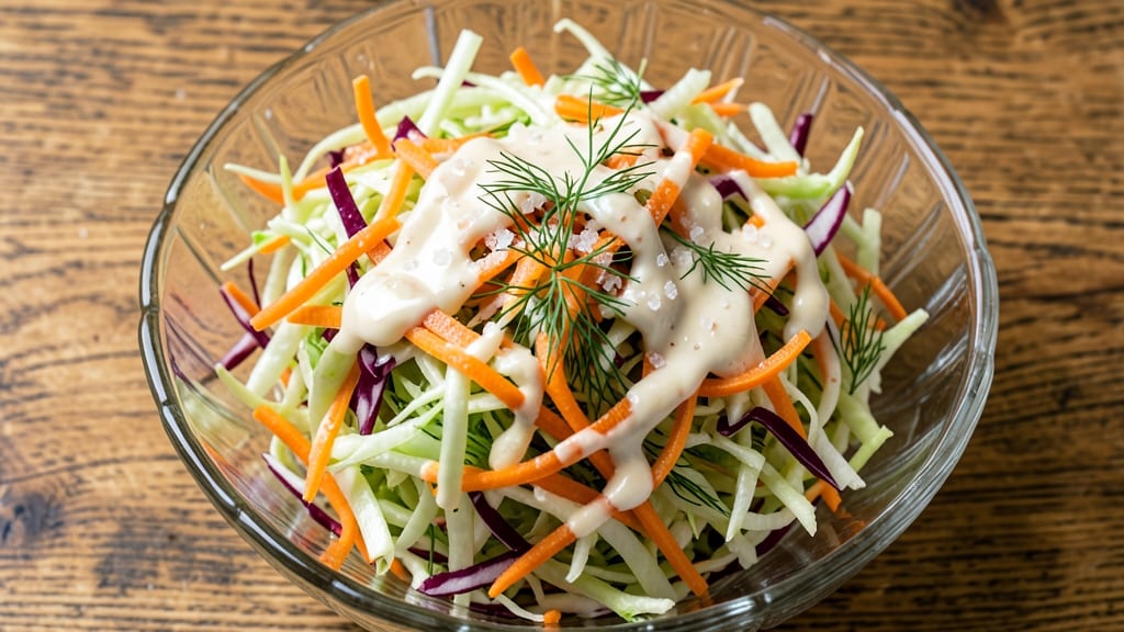 Classic Coleslaw Salad Recipe: Crunchy Cabbage and Tangy Vinaigrette Balance