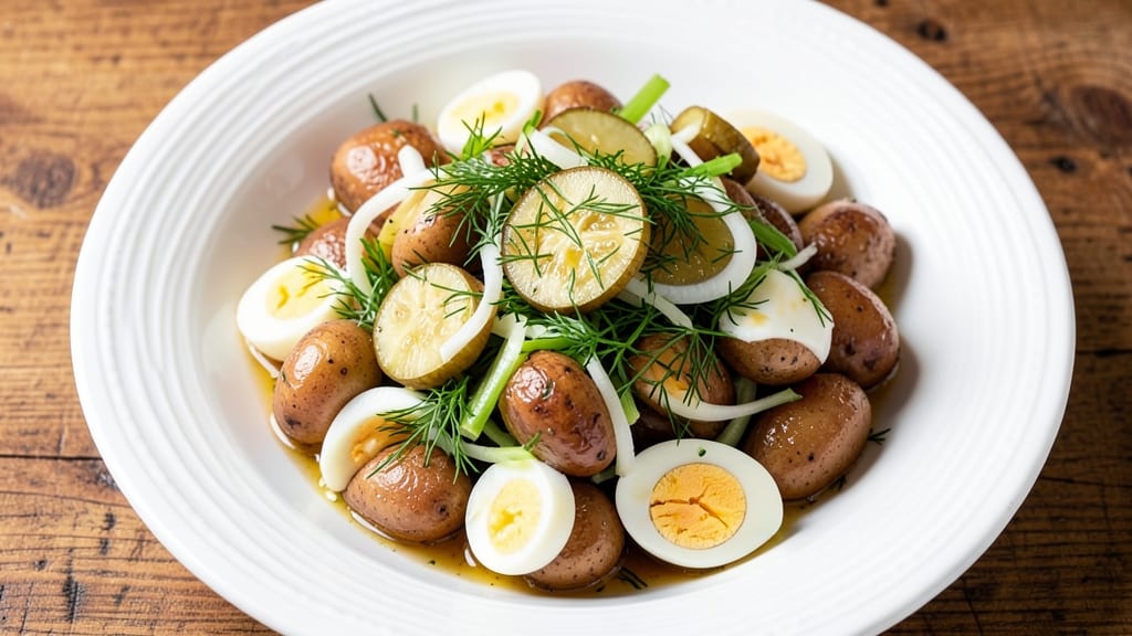 Cold Potato Salad Recipe Without Mayo: Crisp Celery Crowns and Zesty Herb Vinaigrette Fusion