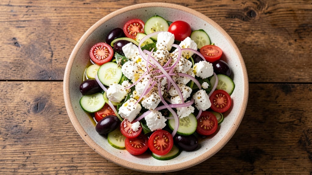 Veg Greek Salad Recipe: Bright, Crunchy Layers With Zero Mayo Cling