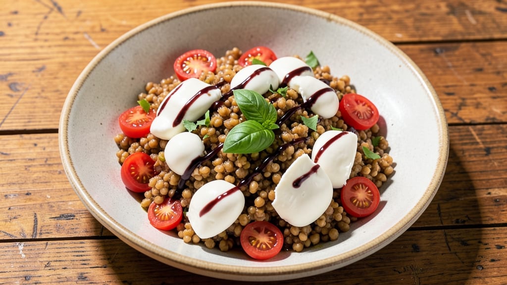 Caprese Farro Salad Recipe: Bright Tomato, Mozzarella, and Herb-Packed Grain Bowl
