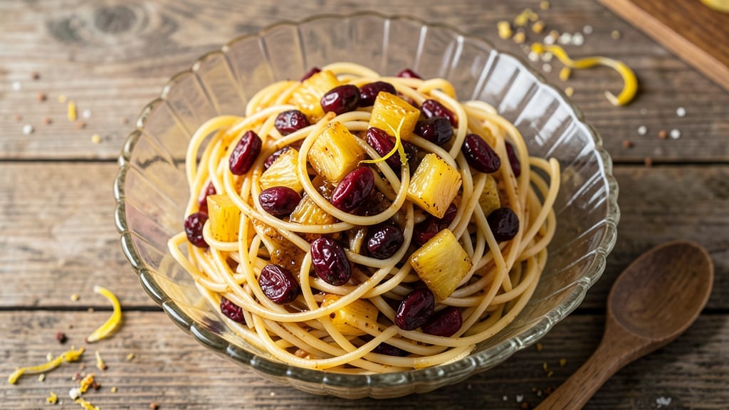 Sweet Spaghetti Salad Recipe: Honey-Glazed Pasta with Crunchy Fruit Twist
