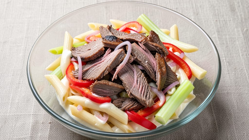 Cold Beef Pasta Salad Recipe: Picnic-Proof Crunch and Creamy Herb Cheese Balance
