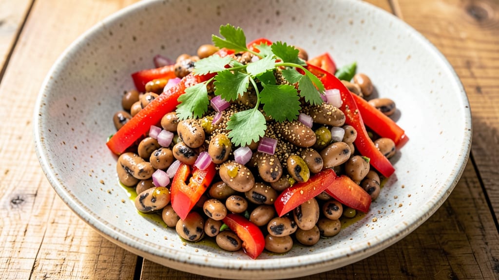 Cold Kidney Bean Salad Recipe: Creamy Cumin-Lime Dressing with Crunchy Bell Pepper Bites