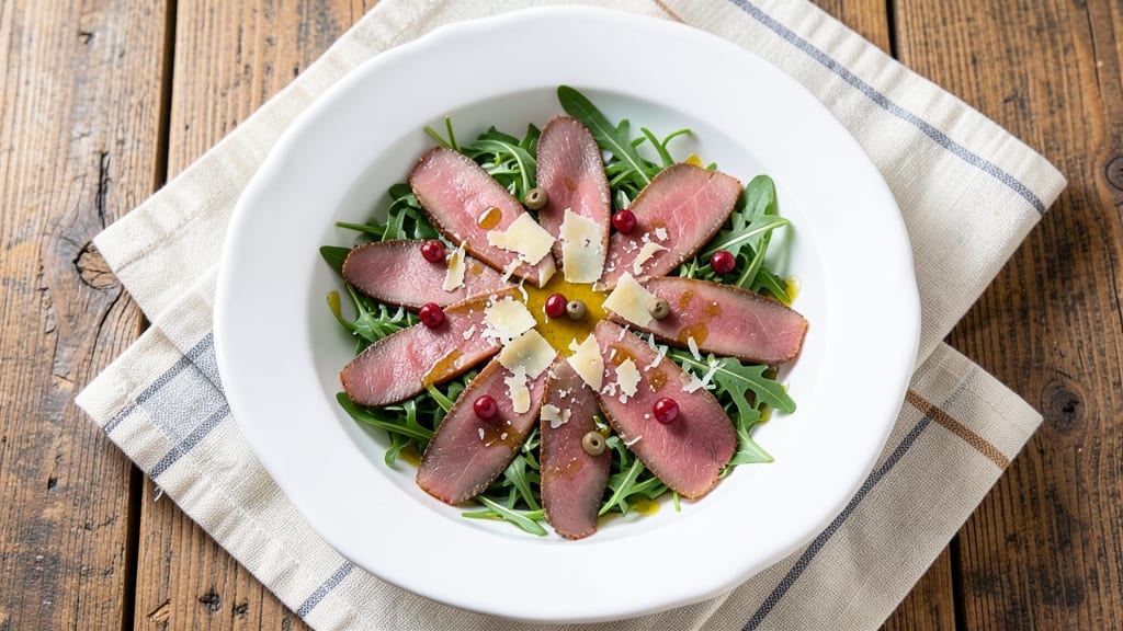 Carpaccio Salad Recipe: Thinly Shaved Beef with Lemon and Olive Oil Zing