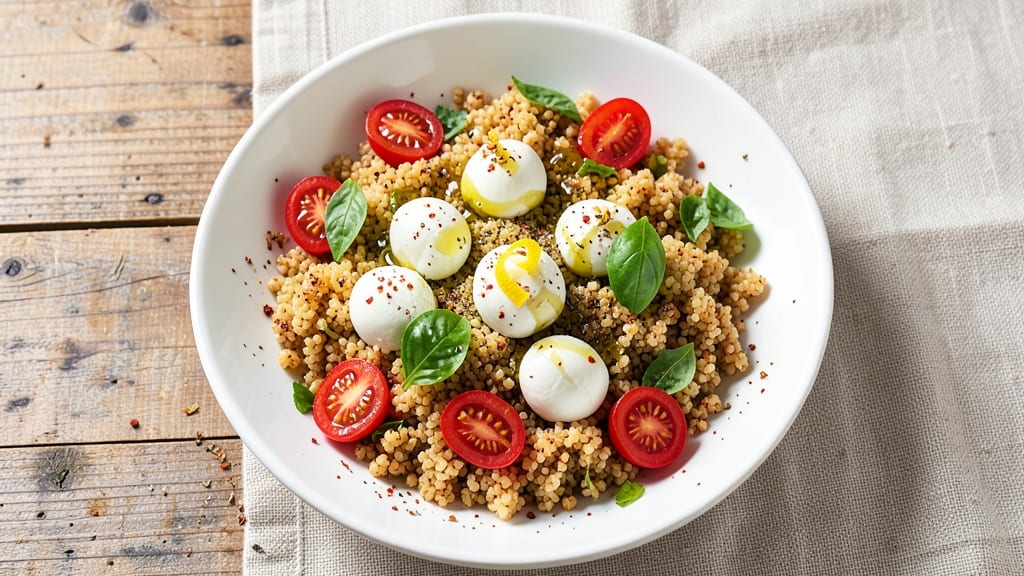 Caprese Couscous Salad Recipe: Bright Tomato-Mozzarella Crunch in 15 Minutes
