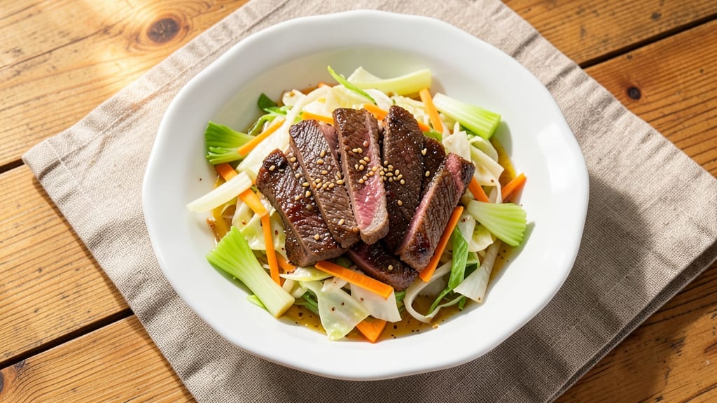Chinese Beef Salad Recipe: Crispy Celery Crowns and Smoky Sesame Dressing Fusion