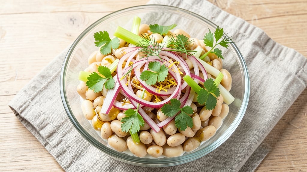 Cold White Bean Salad Recipe: Crisp Celery and Herby Lemon Brightness