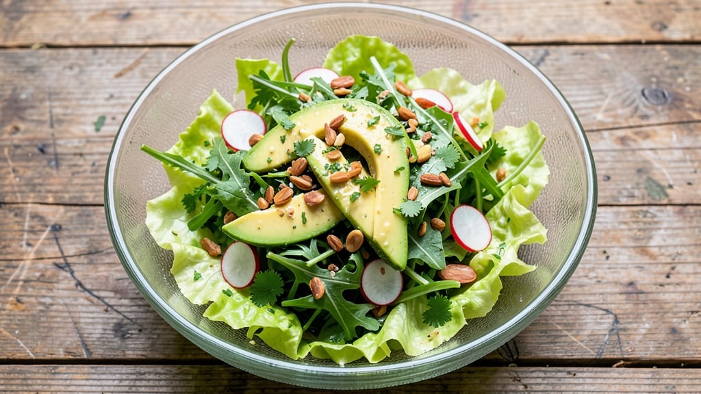 Amazing Green Salad Recipe: Bright Greens With Nutty Tahini Dressing