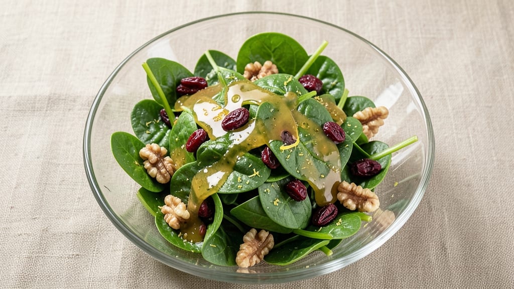 Cold Spinach Salad Recipe: Bright Greens With Lemon-Dressed Crunch