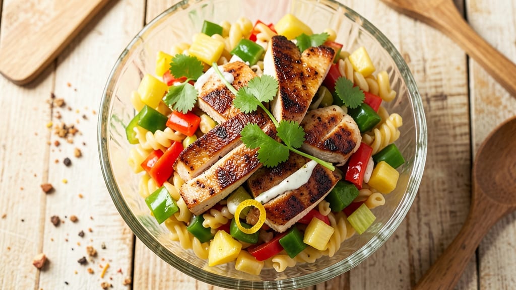 Caribbean Pasta Salad Recipe: Tropical Zing with Pineapple and Rum Essence