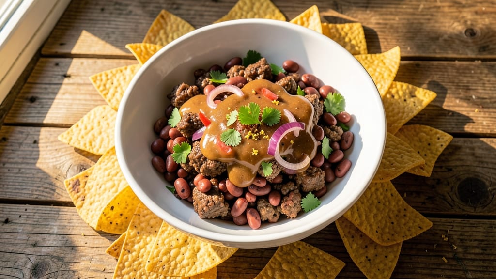 Taco Salad Recipe With Catalina Dressing And Kidney Beans: Crunchy Layers and Smoky Zing